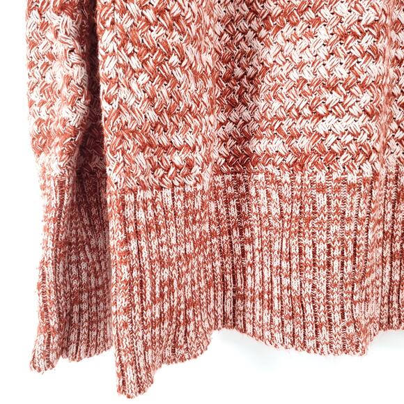 Universal Thread Boho Relax Crosshatch Burnt Orange Henley Pullover Sweater M - Picture 10 of 10